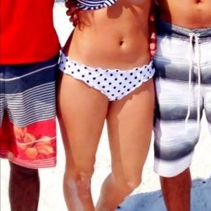 VS blue and white Polka Dot bikini bottom